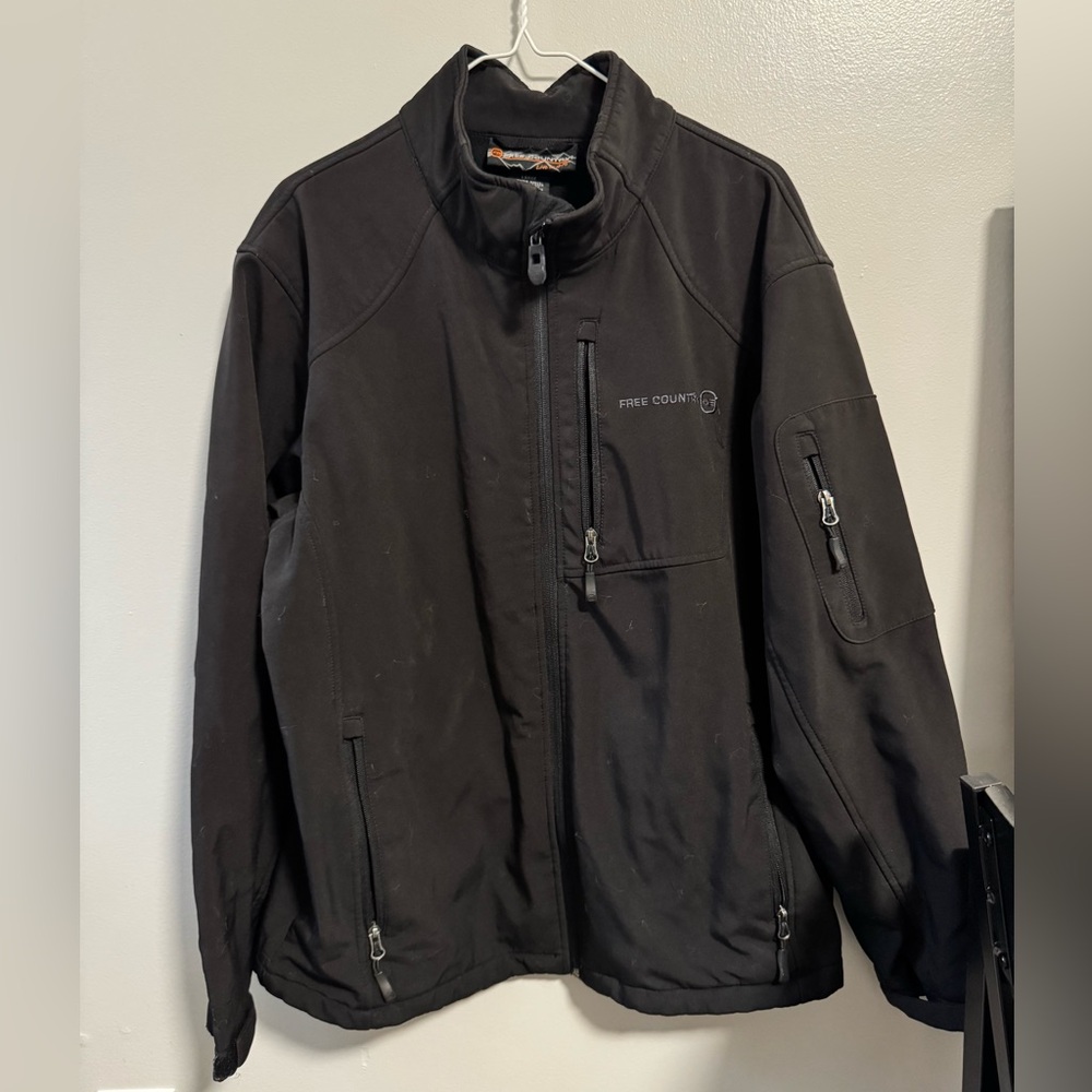 Free Country Black Softshell Performance Jacket